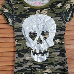 Heart to Heart Skull Camo Shirt